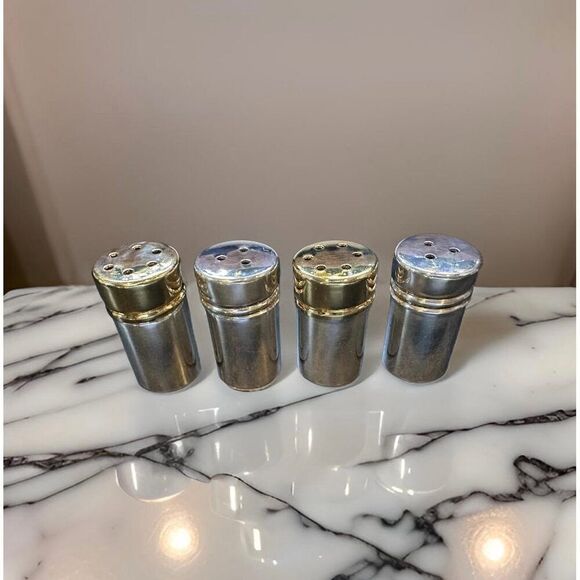 Tiffany & Co Estate Salt Pepper Shakers with Box Sterling Silver TIF742 - Picture 2 of 12